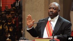 Le président de Gabon Ali Bongo lors de son investiture, Libreville, Gabon, 27 septembre 2016.