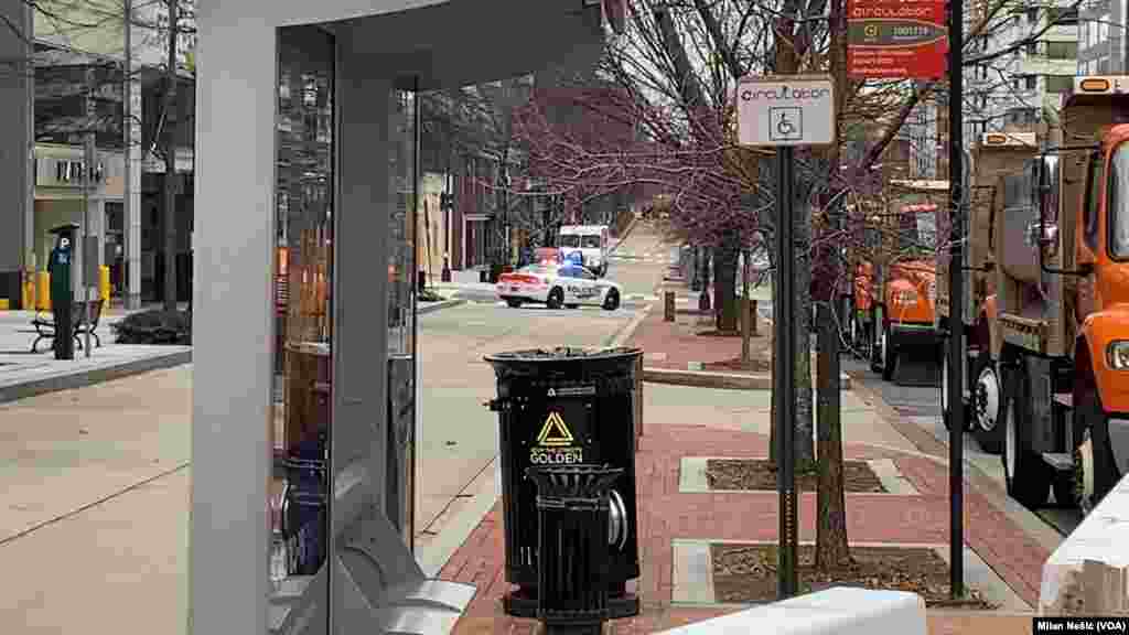 USA, Washington, city center ahead of inauguration