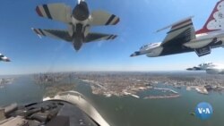 Nyu-York uzra tibbiy xodimlar sharafiga parvoz