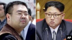 Kim Jong Nam yayan shugaban Kriya ta Arewa wanda aka kashe a Malaysia a hannun hagu