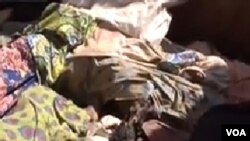 Gawarwakin wadanda 'yanbindiga suka kashe.