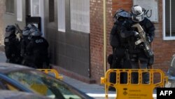 La police à Cornella, près de Barcelone, dans le nord-est de l'Espagne, le 20 août 2018.