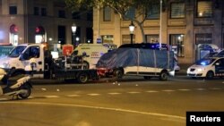  La Rambla, Barcelone, Espagne, le 18 août 2017. 
