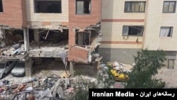 تصویر ساختمان تخریب شده بر اثر انفجار در قم ـ آرشیو