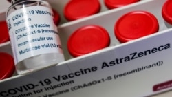 A vial with the AstraZeneca vaccine, pictured in Berlin, on March 16, 2021.