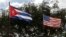 Flags of Cuba and the U.S. flutter in Havana, Cuba, Dec. 19, 2014. 