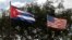Flags of Cuba and the U.S. flutter in Havana, Cuba, Dec. 19, 2014. 