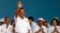 Cambodian Prime Minister Hun Sen waves to supporters during his Cambodian People's Party's campaign in Phnom Penh, Cambodia, Saturday, July 7, 2018. 