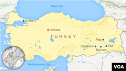 Peta wilayah Turki.