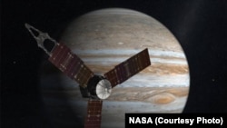 NASA’s solar-powered Juno is expected to begin orbiting the planet Jupiter on July 4, 2016, nearly five years after the spacecraft’s launch. (NASA courtesy photo)