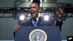 President Barack Obama gestures during a speech at the 116th National Convention of the Veterans of Foreign Wars, July 21, 2015, in Pittsburgh.