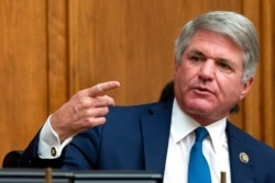 FILE - Committee Ranking Member Rep. Michael McCaul, R-Texas, speaks during a House Committee on Foreign Affairs hearing on Capitol Hill, Sept. 16, 2020.