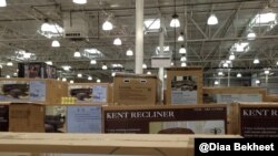Large boxes of goods are seen at a warehouse in Fairfax, Virginia. (Photo: Diaa Bekheet)
