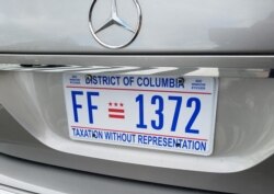 Vehicles registered in the District of Columbia bear the motto ‘Taxation Without Representation.’
