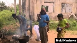 Stranded migrants in Ebodje, Cameroon, Aug. 3, 2019. ( Moki Kindzeka, VOA) 
