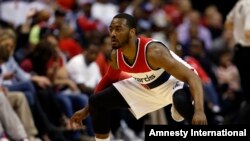 John Wall des Wizards, Washington, le 26 avril 2015.