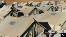 레바논 국경지역의 시리아 난민촌 (자료사진)