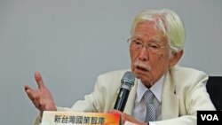 “独派”大佬、新台湾国策智库创办人辜宽敏（美国之音杨明拍摄）