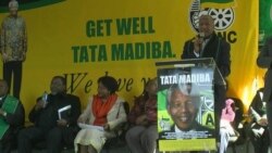 South Africans in Johannesburg Pray for Mandela