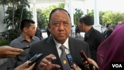 Kepala BIN, Marciano Norman di Istana Negara, Jakarta (14/7). Marciano Norman berharap menjelang dan setelah pengumuman hasil Pilpres 2014 oleh KPU pada 22 Juli nanti situasi politik tetap aman (Foto:VOA/Andylala).