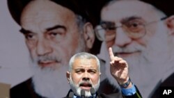 اسماعیل هنیه، در حال سخنرانی در تهران - آرشیو