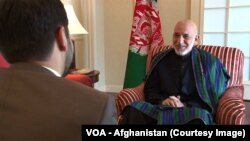 حامد کرزی در مصاحبه با احمد فؤاد لامع گویندۀ تلویزیون آشنا صدای امریکا در واشنگتن