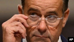 Џон Ратклиф, избран да стане директор на Централната разузнавачка агенција, се појавува пред Комитетот за разузнавање на Сенатот за неговото сослушување за потврда, во Капитолот во Вашингтон, на 15 јануари 2025 година.