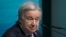 លោក Antonio Guterres អគ្គលេខាធិការអង្គការសហប្រជាជាតិ ថ្លែងក្នុងសន្និសីទសារព័ត៌មាននៅឯកិច្ចប្រជុំ COP29 UN Climate Summit កាលពីថ្ងៃព្រហស្បតិ៍ ទី២១ ខែវិច្ឆិកា ឆ្នាំ២០២៤ នៅទីក្រុងបាគូ ប្រទេសអាស៊ែបៃហ្សង់។
