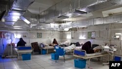 د کال ۲۰۲۳ په دې تصویر کې د اېم اېس اېف ادارې په مرسته چلېدونکي په خوست کې د هسپتال حال لېدل کېږي 