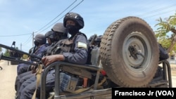 Des troupes rwandaises à Mocimboa da Praia, province de Cabo Delgado, Mozambique le 13 octobre 2021.