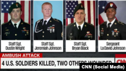 Les quatre soldats américains retrouvés morts au Niger, 11 octobre 2017.