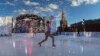 Skaters perform in celebrations launching the one-year countdown for the 2014 Sochi Winter Paralympics in Red Square, Moscow, March 7, 2013.