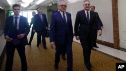 이고르 모르굴로프 러시아 외무차관(오른쪽)이 이끄는 러시아 대표단이 지난 8월 평양을 방문했다. (자료사진)