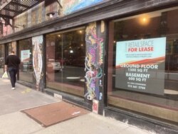 미국 뉴욕 맨해튼에서 신종 코로나바이러스 사태 이후 폐업한 가게.