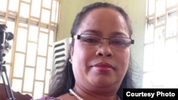 រូបឯកសារ៖ អ្នកស្រី​ ​អ៊ុក ឆាយ៉ាវី​ ​ប្រធាន​សមាគម​គ្រូ​បង្រៀន​កម្ពុជា​ឯករាជ្យ​។ (ផ្តល់​ឲ្យ​ដោយ ​អ៊ុក ឆាយ៉ាវី)