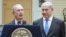 New York Mayor Michael Bloomberg (l) speaks at a news conference at Gracie Mansion in New York with Israeli Prime Minister Benjamin Netanyah, Sept. 27, 2012. 