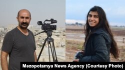 Rojnamevan Nazim Daştan and Cihan Bîlgîn ku drona Tirkiyê li herêma Bendava Tişrîn ew kuştin