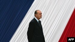 Jacques Chirac, le 10 mai 2006, lors de la cérémonie de l'abolition de l'esclavage. 