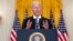 President Joe Biden speaks about Afghanistan from the East Room of the White House, Monday, Aug. 16, 2021, in Washington. (AP Photo/Evan Vucci)