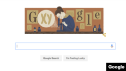 Google's Doodle of American geneticist and biologist Nettie Stevens, in honor of her 155th birthday