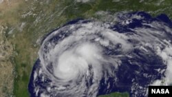 Hoton guguwar Harvey da tauraron dan adam ya dakko