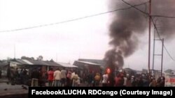 Manifestations à Goma, en RDC, 30 décembre 2017. (Photo d'archives: Facebook/LUCHA RDCongo)