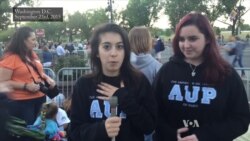 Parade Spectators React to Pope Francis' Washington Visit