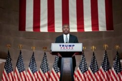 FILE - Housing and Urban Development Secretary Ben Carson speaks on the fourth day of the Republican National Convention from the Andrew W. Mellon Auditorium in Washington, Aug. 27, 2020.
