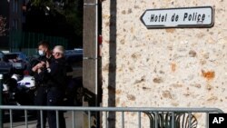 흉기 난입 사건이 발생한 경찰관 인근 도로. 