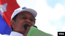 FILE: Kem Sokha, the president of the CNRP, joined the last day of the campaign in Phnom Penh, Cambodia, June 02, 2017. (Hean Socheata/VOA Khmer)