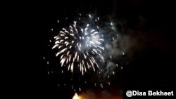 Fireworks cascade into the sky in Long Beach, Califorina. (Photo: Diaa Bekheet)