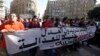 Protesters shout anti-government slogans during a rally against a new law restricting public gatherings, in downtown Cairo Nov. 26, 2013.