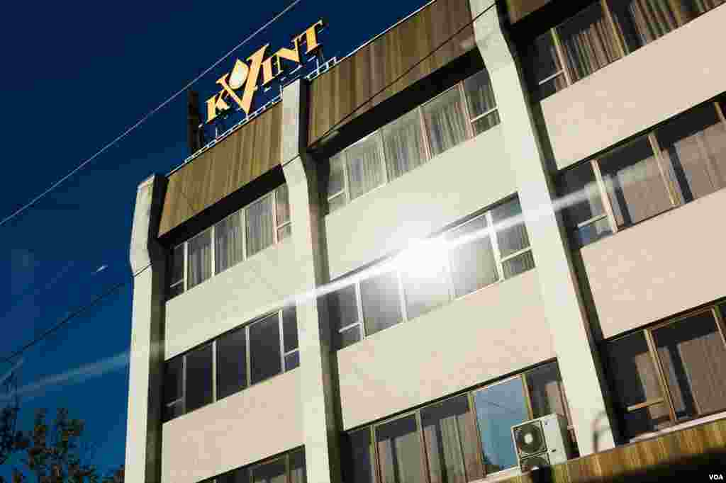 Kvint exports Transdniester's best known products -- brandy and vodka. (Vera Undritz for VOA)