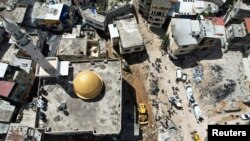 تصویر آرشیوی از ویرانی ناشی از حمله اسرائیل به اردوگاه نورشمس در منطقه طولکرم، کرانه باختری - ۲۱ آوریل ۲۰۲۴ 